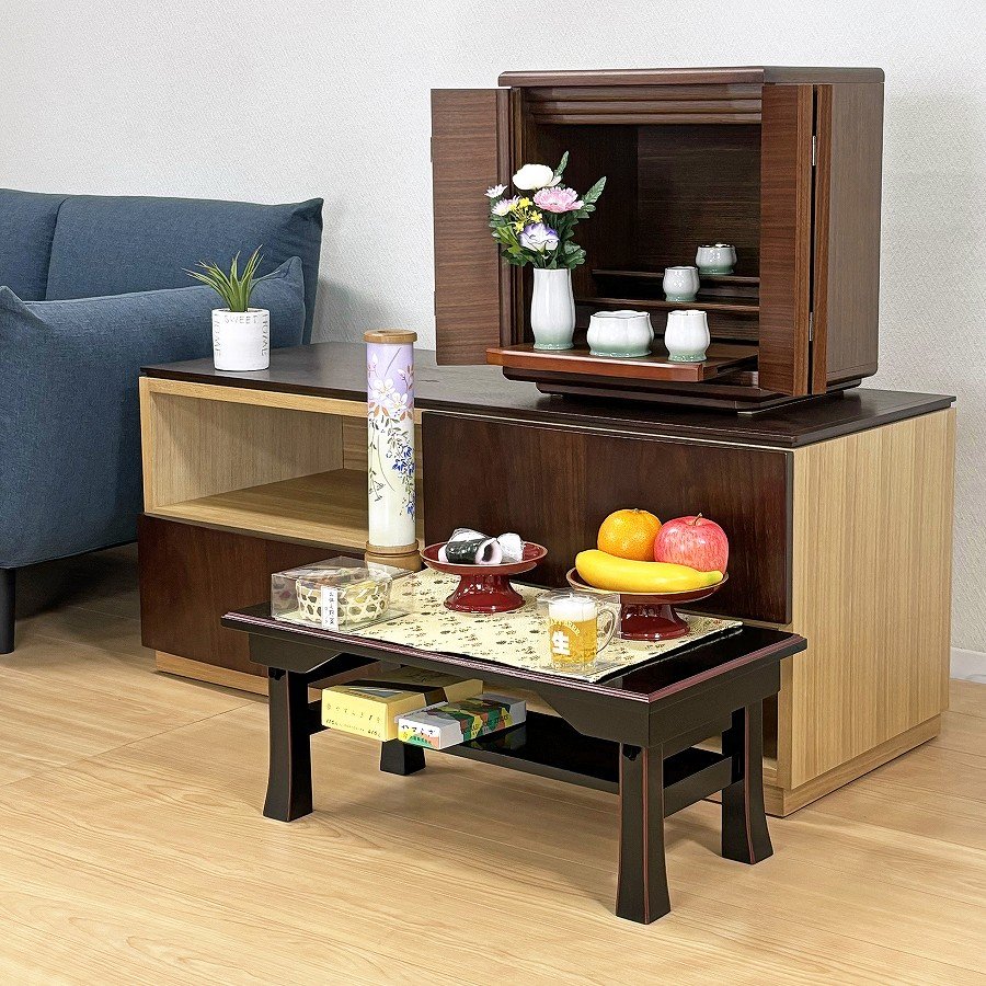 お供え机】 二月堂机（総黒）棚付 2尺 | お供え机 | お仏壇の浜屋