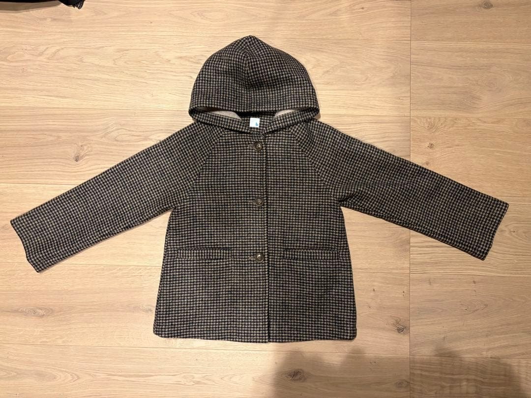 こどもビームス 千鳥格子柄コート 130サイズ DRESCCO（ドレスコ） ステンカラーコート コート 千鳥格子柄フレンチ